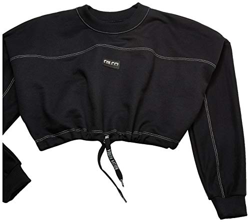 Blusa de moletom Liso Colcci Fun, Feminino, Preto, 14