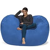 Chill Sack Bean Bag Chair: Huge 6' Memory Foam Furniture Bag and Large Lounger - Big Sofa with Soft...