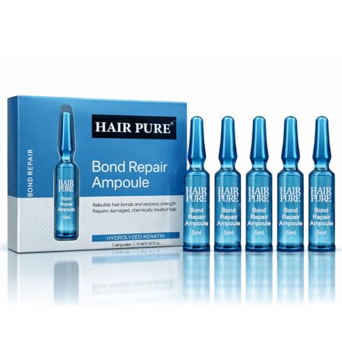 Image of Hair Pure Bond Repair Hair Ampoule with Hydrolyzed Keratin | Power Booster for Damaged, Chemically Treated & Weak Hair | Strengthens Hair Bonds | Deep Nourishment for Smooth, Strong & Shiny Hair