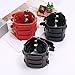 HOEACXY Mens Wide Leather Cuffs Triple Buckled Wrap Gauntlet Wristband Punk Style Biker Bracelet Black