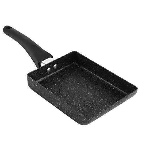 OEBUAFI Sartén Antiadherente, Sartén para Tortillas de Aleación de Aluminio con de Plástico, para Huevos, Sándwiches, Crepes, 13,5 X 18,5 X 35 Cm