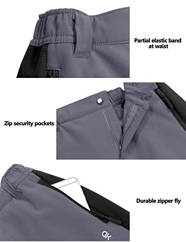 image for Little Donkey Andy Men’s Winter Hiking Ski Snow Pants, Softshell Ins