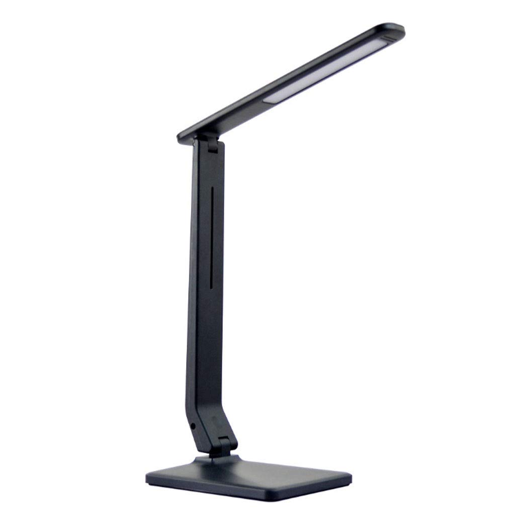 MYBA Lampka nocna Lampa biurkowa LED z portem ładowania USB Ściemnialne Biurko Lampka nocna Lampka stołowa Sterowanie dotykowe Lampa stołowa Lampa stołowa (kolor: Czarny)
