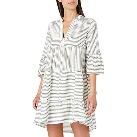 Vestido casual Vero Moda Vmheli 3/4, blanco nieve y rayas Cover