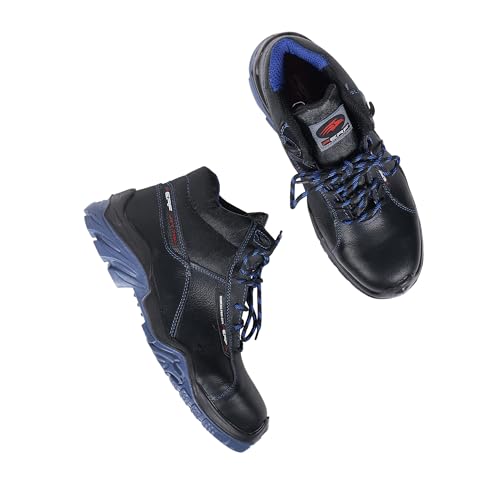 Image of PERF Tornado High Ankle Safety Shoes for Men | Fiber Glass Toe Cap | Anti-Puncture | Water Repellent Leather | Electrical Resistant | Industrial High Ankle Work Shoes