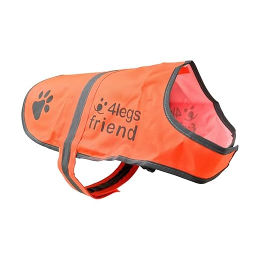 4LegsFriend Dog Safety Reflective Vest (5 Sizes, Medium) - High Visibility for Outdoor Activity Day and Night, Keep Your Dog Visible, Safe from Cars & Hunting Accidents | Blaze Orange
