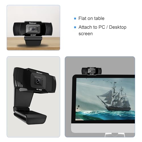 Image of BigPassport 1080P /30FPS Ultra HD Webcam with Mic | 5P Lens USB Camera for Laptop, Desktop, PC | Face Detection, Skype, Zoom, Online Meetings, Classes - Pro-Live N3