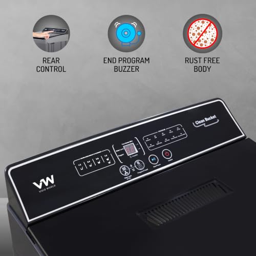 Image of VW V8 TurboWash 8 Kg 5 Star Fully-Automatic Top Loading Washing Machine (Grey)