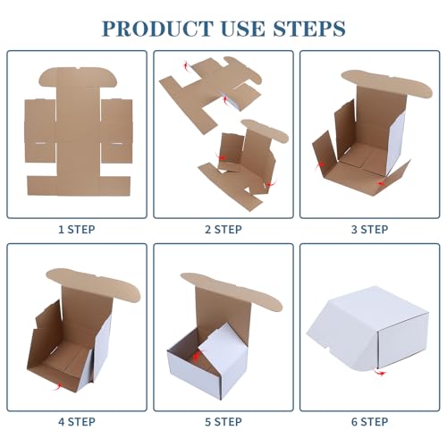 Image of ZBEIVAN 11x8x6 White Small Shipping Boxes, 15 Packs Corrugated Cardboard Mailer Boxes for Packaging Small Business Mailing Gifts Wrap Boxes with Lids