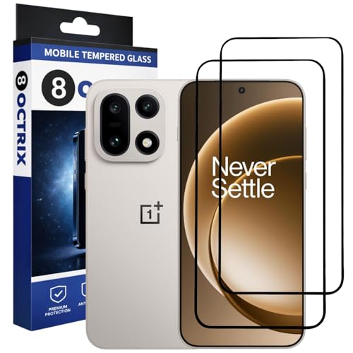 Image of Military-Grade Tempered Glass Screen Protector Compatible for OnePlus 15 5G with Edge to Edge Coverage - Case Friendly, Anti-Scratch & Bubble-Free Installation Kit (Pack Of 2)