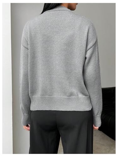 MakeMeChic Women's Wrap Cardigan Sweater Flower Button Down Pullovers Tops2