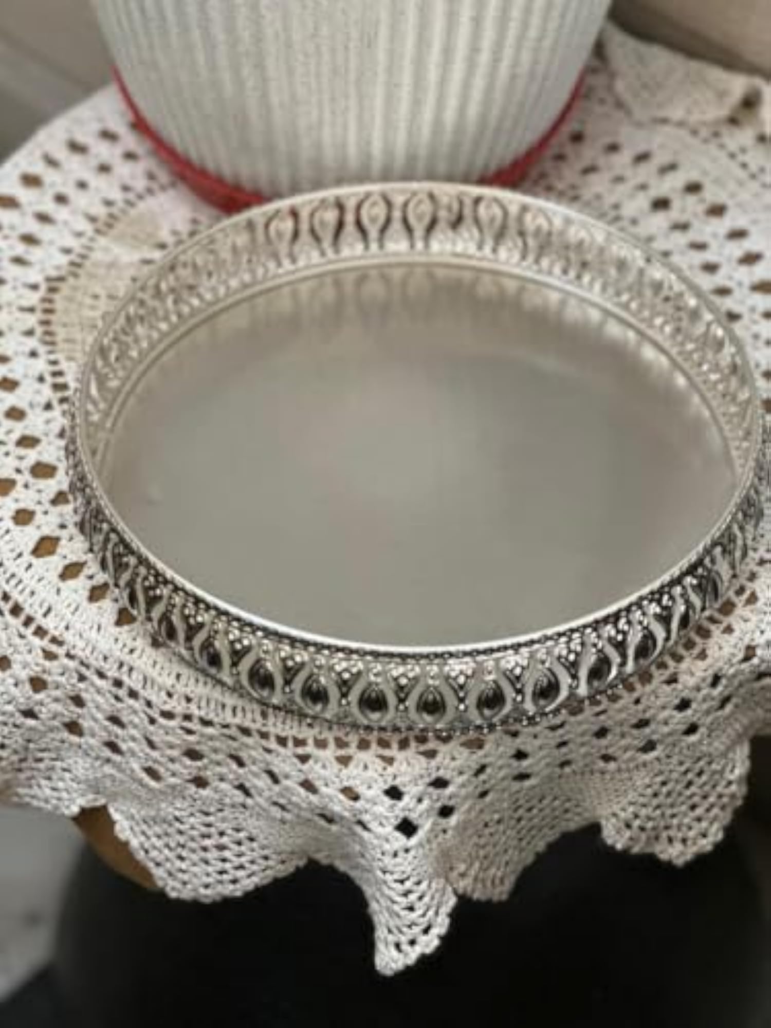 German Silver Serving Tray, 12 Inch