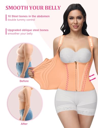 Image of SHAPSHE Waist Trainer for Women, Tummy Control Sports Girdle, Workout Body Shaper with Adjustable Shoulder Strap