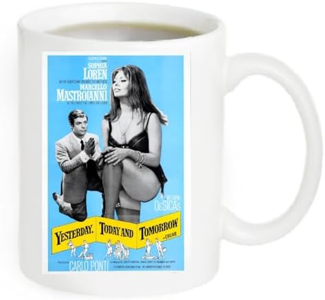 Generic Yesterday, Today and Tomorro Movie Poster Coffee Mug - The photo is printed on both side #SLG04, 110z., White image 2