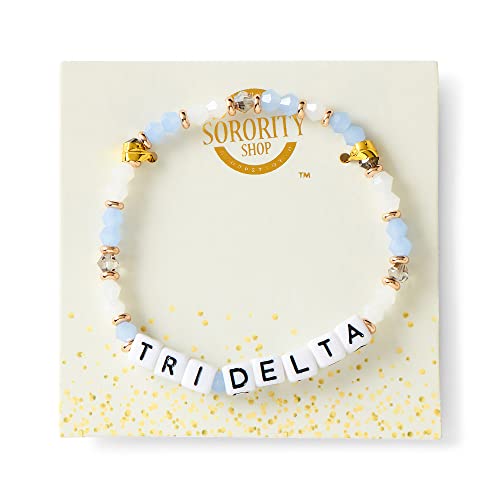 Sorority Shop Glass Bead Bracelet, DDD Name Beads, 18K Gold Accent, Big Little Sorority Gifts, Bracelet2