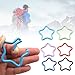 Erhigher 10Pcs Multicolor Carabiners Hook Clips, Rust-Proof Pentagram Shape Aluminum Alloy Carabiner Hook Clips DIY Accessories for Camping Hiking Light Purple