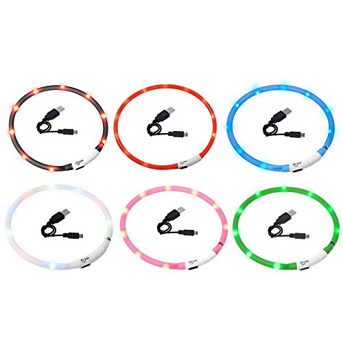 Karlie Visio Light LED Schlauchhalsband L: 20 - 70 cm rot