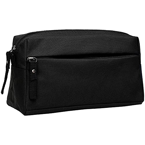 BuyAgain Toiletry Bag, Toiletry Travel Bathroom Bag Waterproof Cosmetic Make up Pouch Dopp Kit For Men or Women, Black