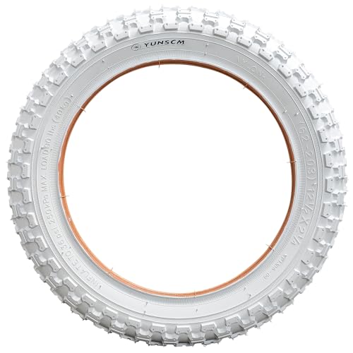 YunSCM 2 PCS 12.5 inch Kid Bike Tyres 12 1/2x2 1/4 Tires 62-203 and 12/12.5 Inner Tubes AV32mm Valve Compatible with 12.5 x 2.25 12 1/2 x2 1/4 baby stroller/Road Bicycle Bike Tyre (White) - Image 3
