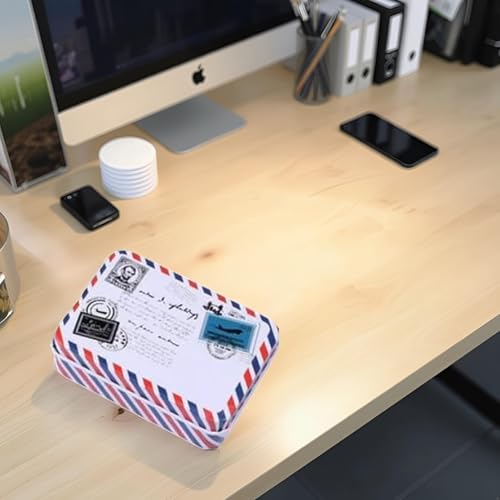 SquarezhenBo Creative Beautiful Mini Tin Metal Container Small Rectangle Storage Box Case Envelope Sneakers and Bins Storage and Organisation - Image 4