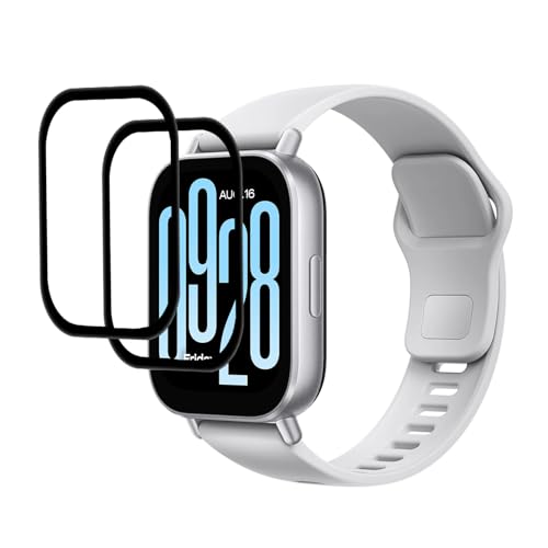 【2枚セット】RUIIOCVKK for Redmi Watch5 Active ガラスフィルム 強化ガラス液晶保護フィルム Redmi Watch 5 Active 専用設計 3D全面保護 PMMA+PC製素材 非-ガラス Redmi Watch 5 A