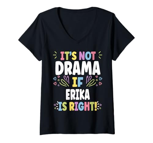 Mujer Erika Personalized Women's Gift Custom Erika Camiseta Cuello V