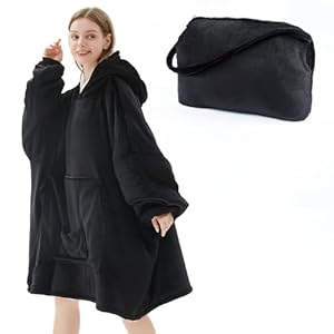 Homemate Packable Wearable Blanket Hoodie for Adults, Hooded Oversized Sweatshirt Hoodie Blankets for Women, Gift for Mom