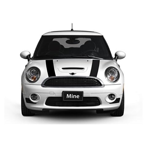 The Pixel Hut GS00273 Gloss Black Hood Stripes for Mini Cooper and S R50 R52 R53 (2002-2006) Long Version for Replacing existing Stripes Cover