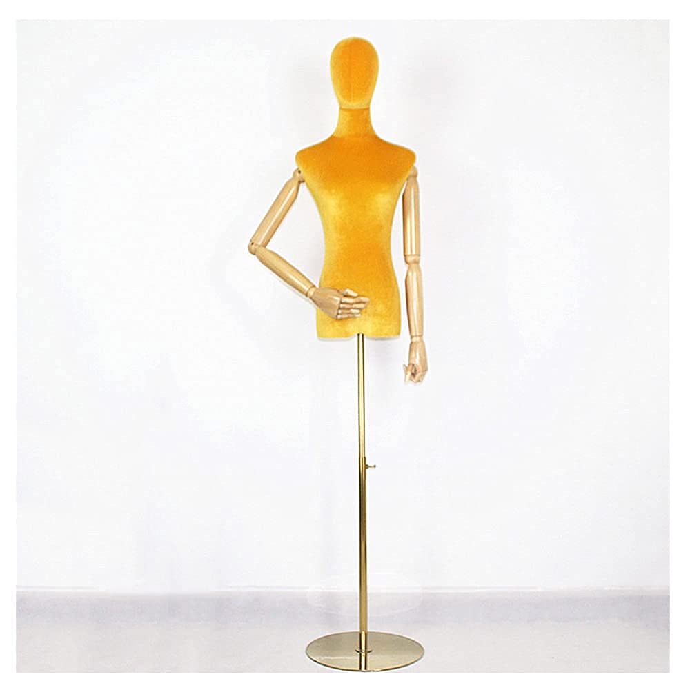 OTQEFTN Model Torso Body,Halfling Stage with Arm Costume Props Women's Dummy Clothing Store Window Display Stand Adjustable Height