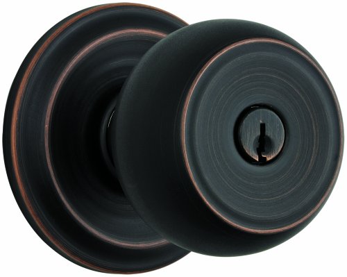 Brinks Push Pull Rotate Door Locks Stafford Entry Door Knob, Tuscan Bronze, 23001-150