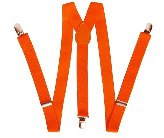 bow tie house Y-Back style Suspender Belts for boys, kids,men and women (orange)-picture-43