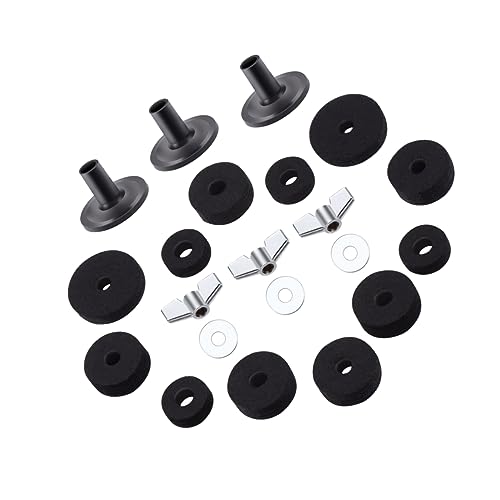 SUPVOX 21pcs Drum Silencer Pads Kit Felt Pad Drum Washers for Drumsticks Protection