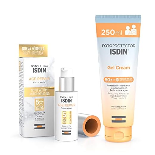ISDIN PACK Protector Solar Corporal Gel Crema SPF 50+, Protector Solar Facial Age repair SPF 50
