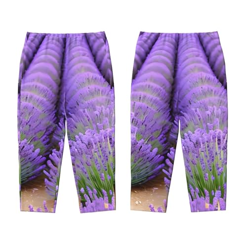 Pantalon de pyjama lavande extensible, le bas de nuit décontracté pour vos week-ends - 6