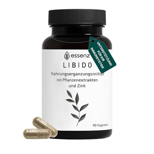 ESSENZ - Libido Kapseln - Libido Kapseln mit Macawurzel-Pulver, Ashwagandhawurzel- & Bockshornkleesamen-Extrakt. Zur Förderung der Vitalität & Leistungsfähigkeit (1)
