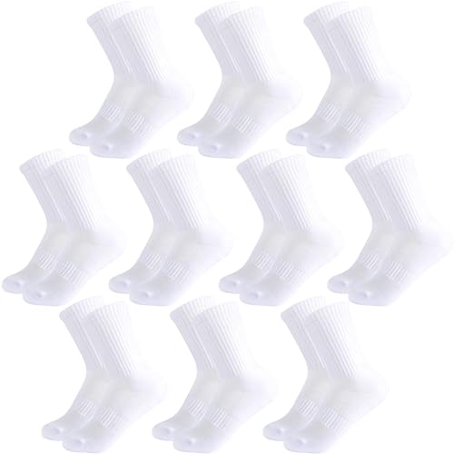 Kids Crew Socks Girls Cushioned Athletic Socks Boys Cotton Breathable Dress Socks Sports School Uniform Youth