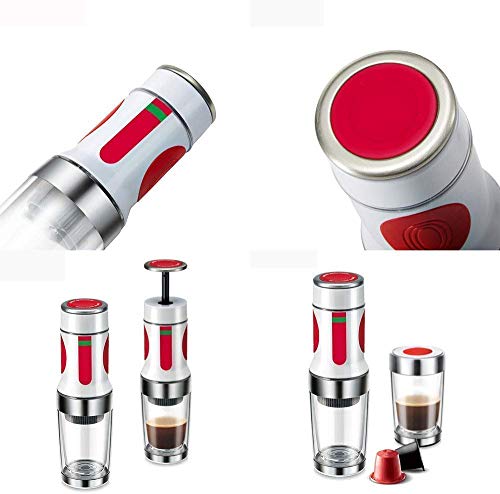 GEETAC Máquina de café de la máquina de café, portátil de la prensa de la mano, Mini Handheld Espresso Pods máquina de… - Imagen 4