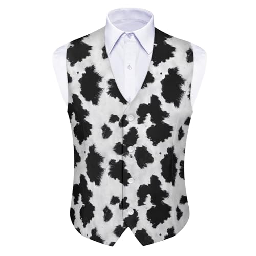 Suit Vest for Men Big and Tall V-Neck Formal Vest Slim Fit Button Waistcoat Vests4