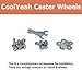 CoolYeah 5 inch Swivel Plate PVC Caster Wheels, Industrial, Premium Heavy Duty Casters (Pack of 4, 2 with Locking & 2 Without)
