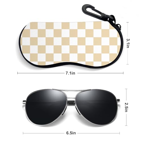 Image of Sunglasses Soft Case, Ultra Light Portable Neoprene Zipper Glasses Case for Men Women