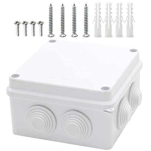 Boîte de dérivation IP65 100x100x70mm étanche en plastique ABS blanc MAKERELE