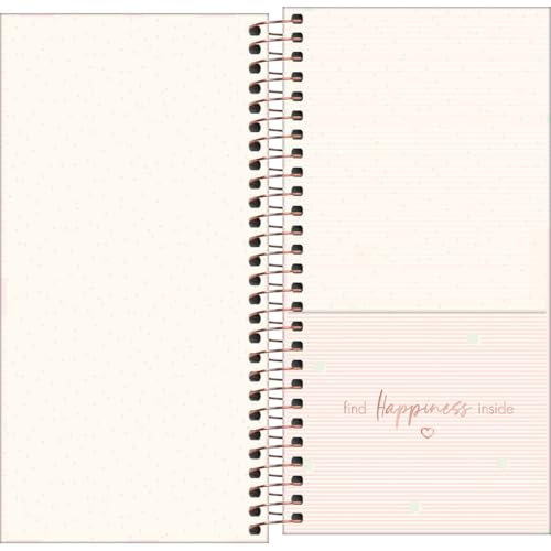 Tilibra - Planner Espiral 11,9 x 24 cm Soho 90 G 2025 - Bolas Grandes Rosa - Empathy