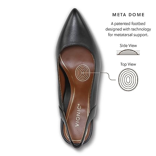 Vionic Women's Zinnia Adalena Dressy Pump- Supportive Comfortable Women’s Heels That Include VIO Motion Technology Orthotic Insole Marshmallow Houndstooth 9 Medium4