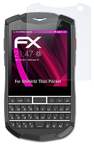 Atfolix Plastic Glass Protective Film Compatible With Unihertz Titan Pocket Glass Protector, 9H Hybrid-Glass Fx Glass Screen Protector Of Plastic #TOP28