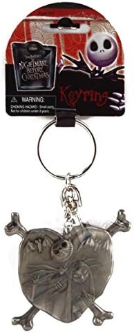 Disney NBC Jack and Sally in Heart Pewter Keyring image 3