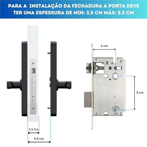 Fechadura de Segurança inteligente Biométrica Touch Wifi Digital