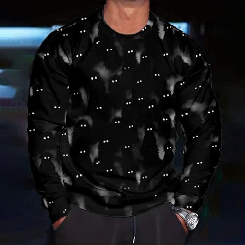 Men's Halloween Sweatshirt | Spooky Skull Skeleton Sweatshirt Long Sleeve - Fashion Holiday Pullover Fall Sweater2