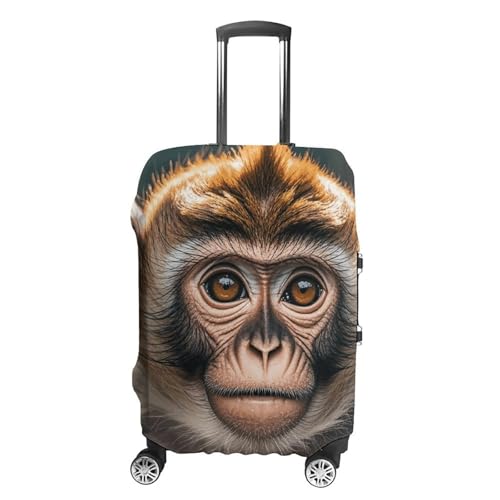 Cute Monkey Luggage Cover Elastic Suitcase Protector Case Anti-Scratch Washable Baggage Covers Protector For Traveling, Aircraft Consignment L