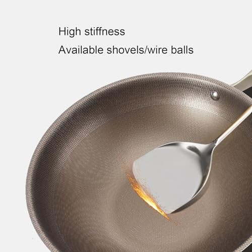 NOPIEJD Gusseisen -pfannen 15 Zoll, Nicht -Stick -bratpfanne, Edelstahl -stahlflachpfanne, Rauchfreie Flachboden, Geeignet Für Induktionskocher