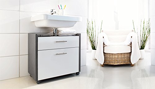 Schildmeyer Vanity Cabinet, Stainless Steel, Ash Grey Decor, 67 x 35 x 60.5 cm Schildmeyer Vanity Cabinet, Stainless Steel, Ash Grey Decor, 67 x 35 x 60.5 cm